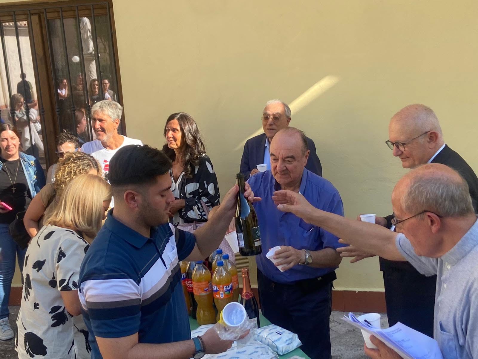 Il momento conviviale del ristoro in terrazza