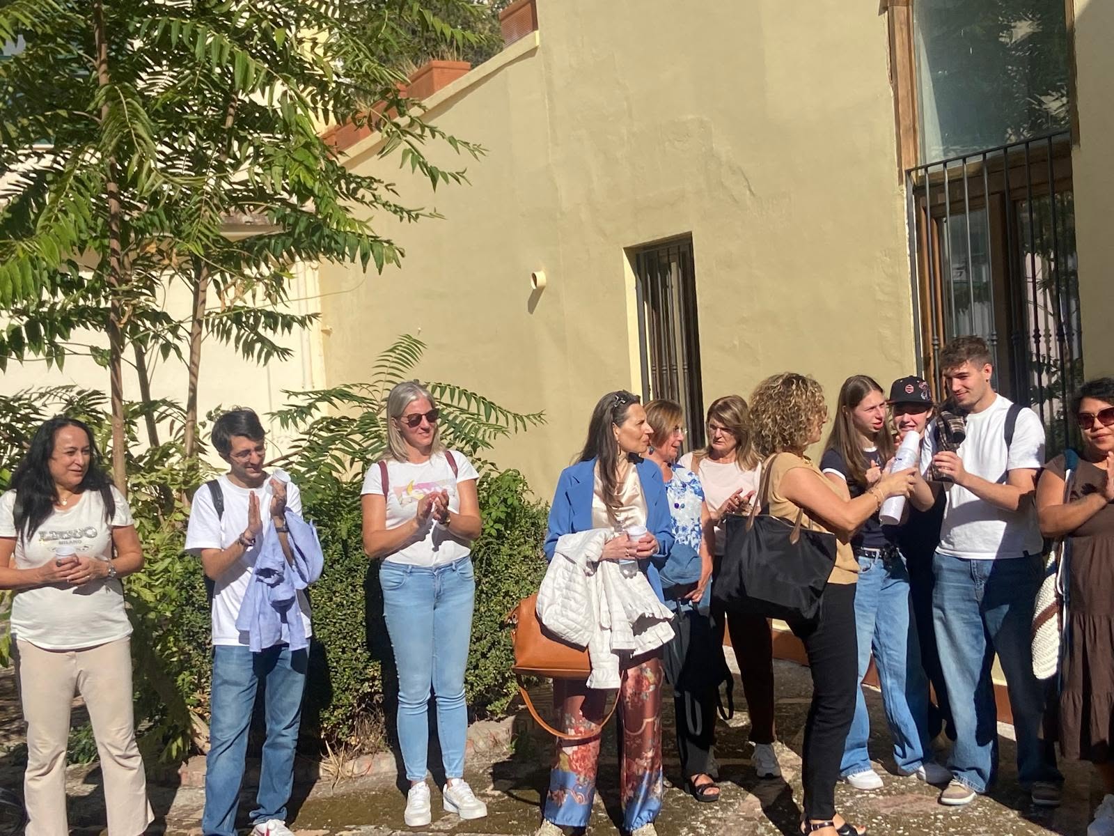 Il momento conviviale del ristoro in terrazza
