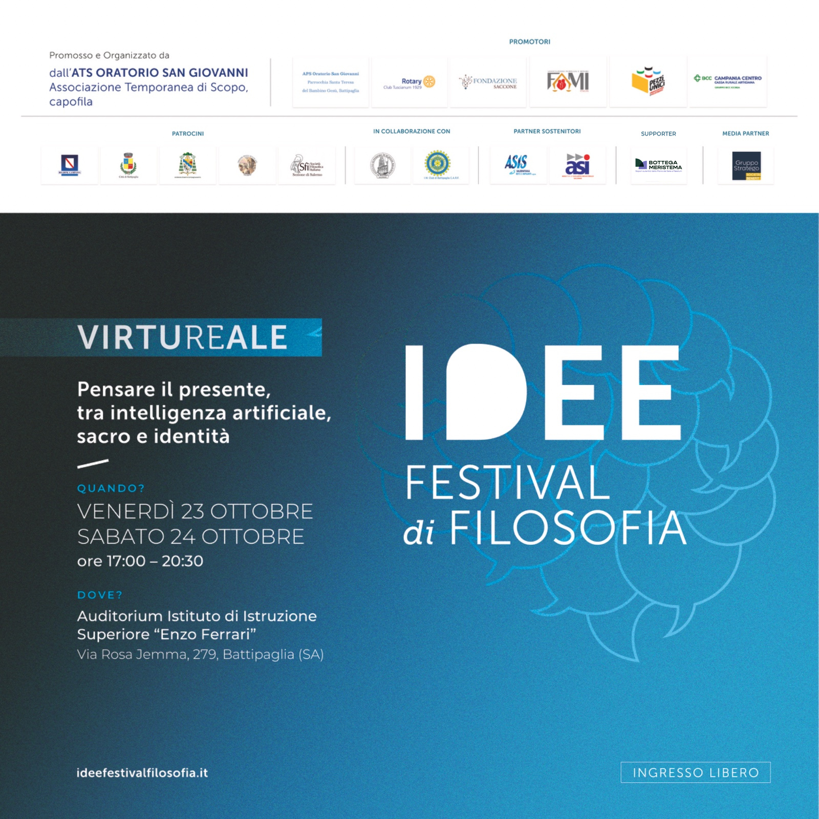 Festival di Filosofia IDEE 2026 - Virtureale